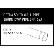 Marley Optim Solid Wall Pipe - 150DN DWV Pipe SN4 6 - 100SN4.150.6